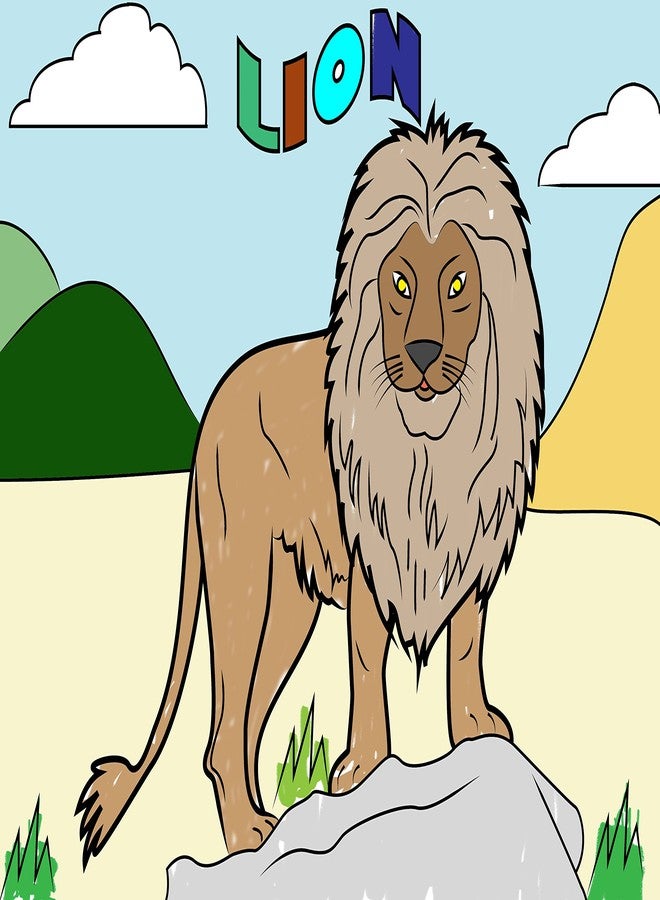 DEBRADALE DESIGNS Gigantic Animal Coloring Book for Toddlers & Preschoolers - 60 Fun Pages - Jumbo 11x14 Size - Easy Animal Pictures - Thicker Paper - Crayons Included - Made in USA by Debra Dale Designs - Image 3